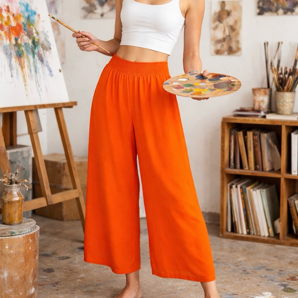 LALIPOP design  Wide Leg  vibrant  100% Cotton Pants